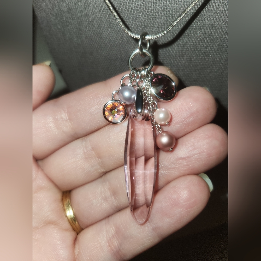 Touchstone Crystal Charmed Pendant Necklace - Picture 3 of 11
